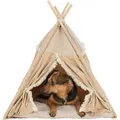 Weiteres Produktbild Tipi BOHO mit Kissen, 55 x 65 x 44 cm, Baumwolle, beige