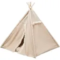 Weiteres Produktbild Tipi BOHO mit Kissen, 55 x 65 x 44 cm, Baumwolle, beige
