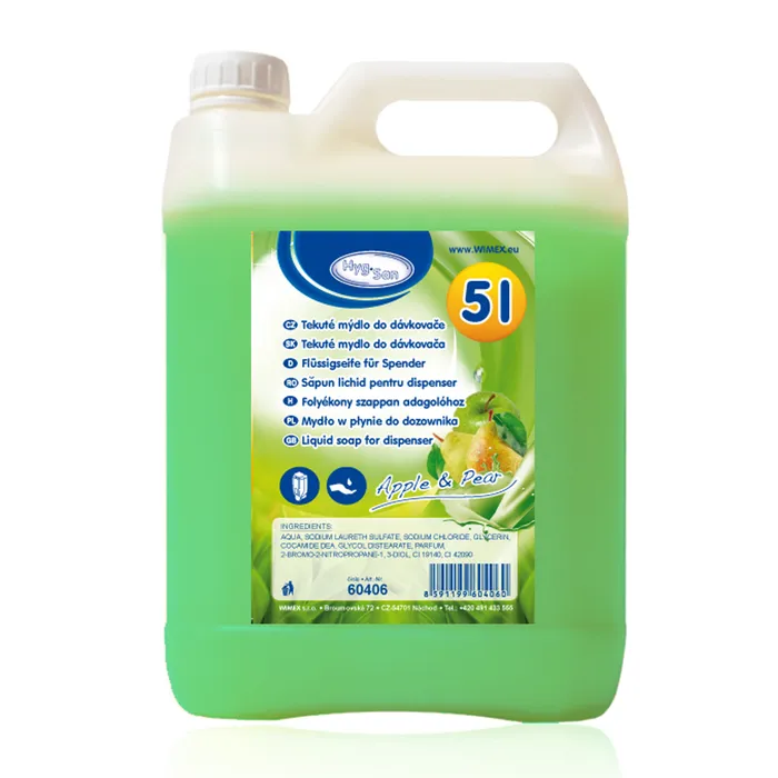 Hauptbild des Produkts Tekuté mýdlo do dávkovače "Jablko & Hruška" 5 litrů [1 ks]