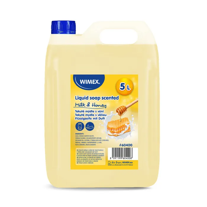 Hauptbild des Produkts Tekuté mýdlo do dávkovače "Mléko & Med" 5 litrů [1 ks]
