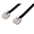 Telefonkabel, RJ11 M-3m, schwarz, für ADSL Modem, economy