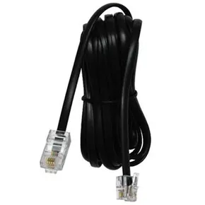 Telefonkabel, RJ11 M-3m, flach, schwarz, für ADSL Modem, economy
