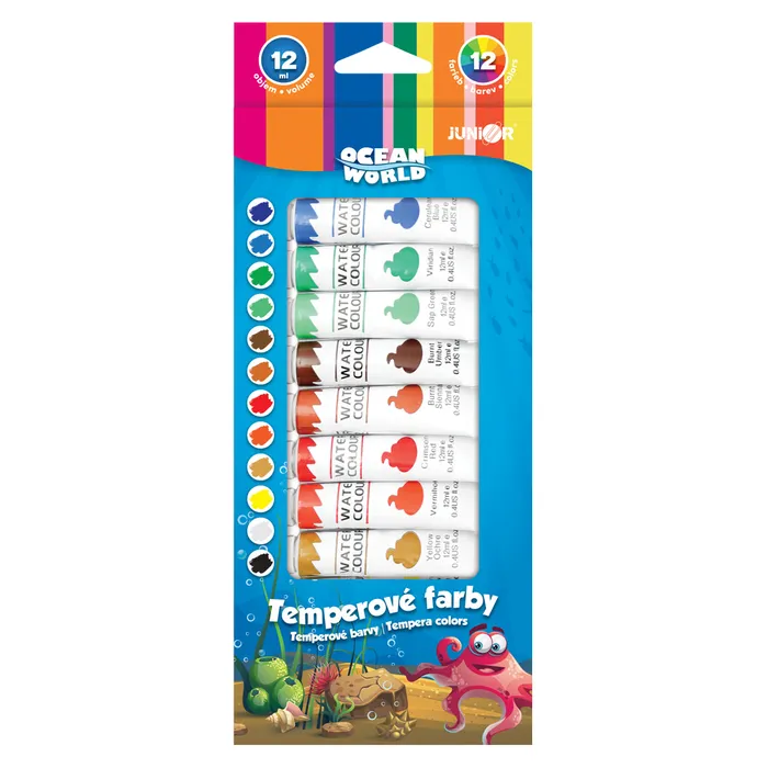 Hauptbild des Produkts Temperové barvy 12 ml - 12 ks