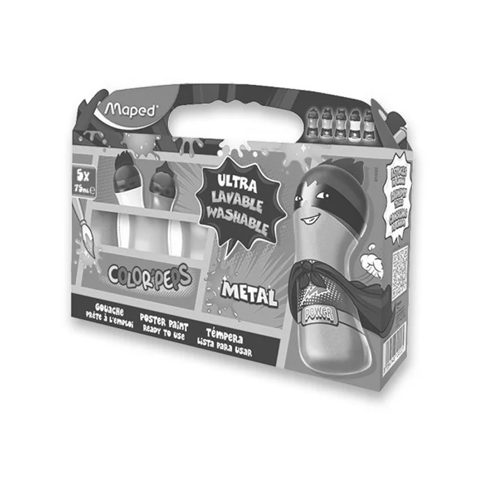 Hauptbild des Produkts Temperové barvy Maped Color'Peps Speciální metal 5 barev, 5 x 75 ml