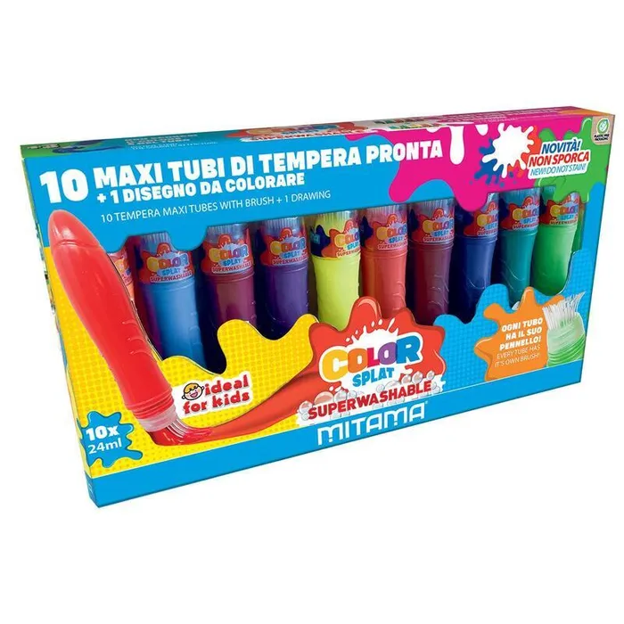 Hauptbild des Produkts Temperové barvy, sada 10 barev, tuba se štětcem, MITAMA 62864