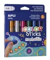 Tempera Sticks "Kids", 6 verschiedene metallische Farben, aufgetragen