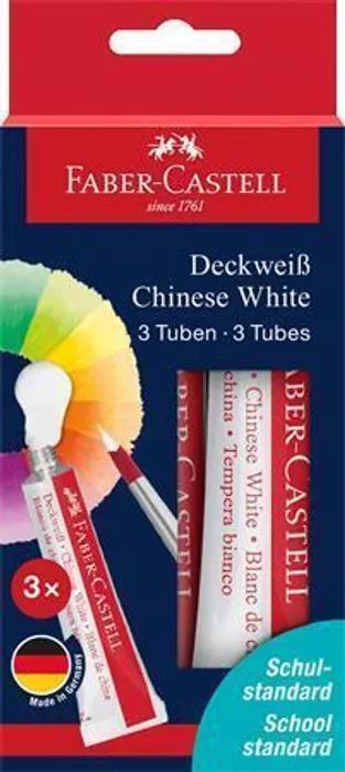 Hauptbild des Produkts Tempery Faber-Castell Connector Chinese White - bílá, 3 ks
