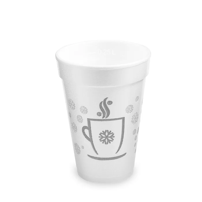 Hauptbild des Produkts Termo-kelímek Zimní období z pěnového PS 0,25 l (průměr 80 mm) [20 ks] - polystyrénový