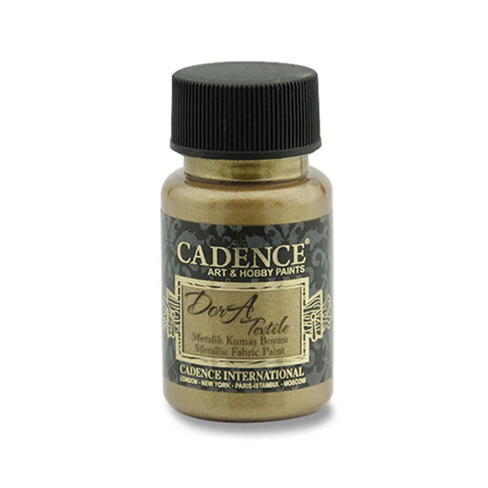 Hauptbild des Produkts Textilní barva Cadence Dora Textile, met. antická zlatá, 50 ml