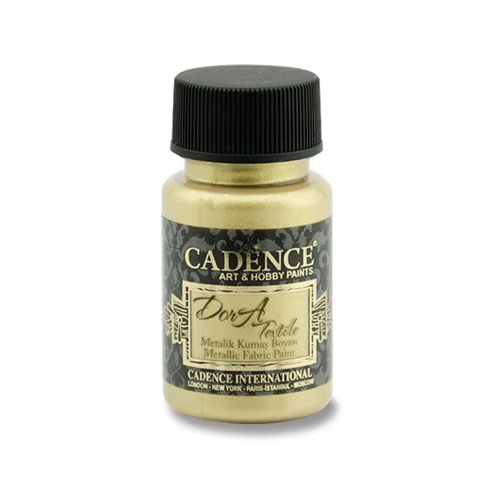 Hauptbild des Produkts Textilní barva Cadence Dora Textile, met. bílé zlato, 50 ml