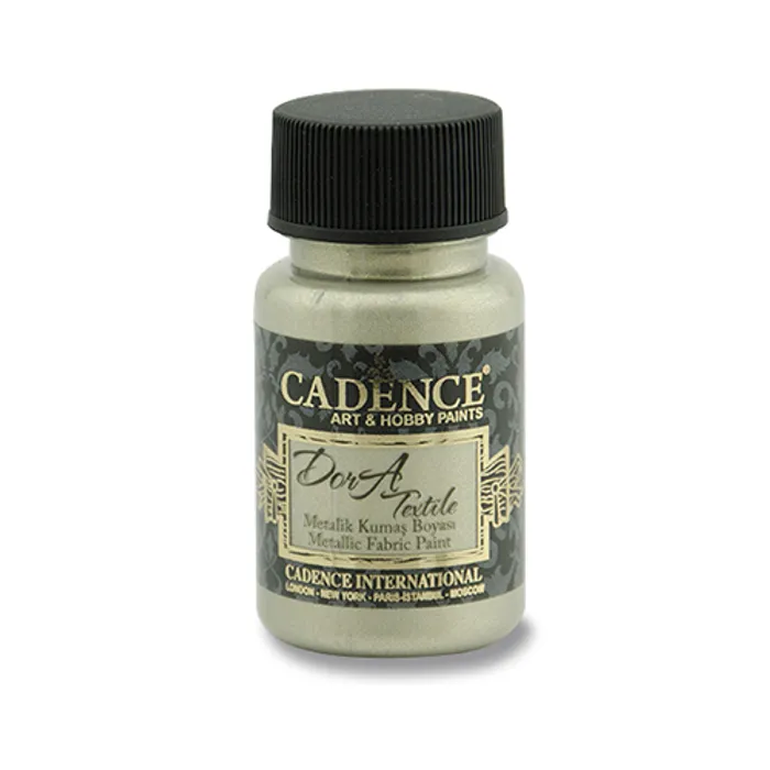 Hauptbild des Produkts Textilní barva Cadence Dora Textile, met. platinová, 50 ml