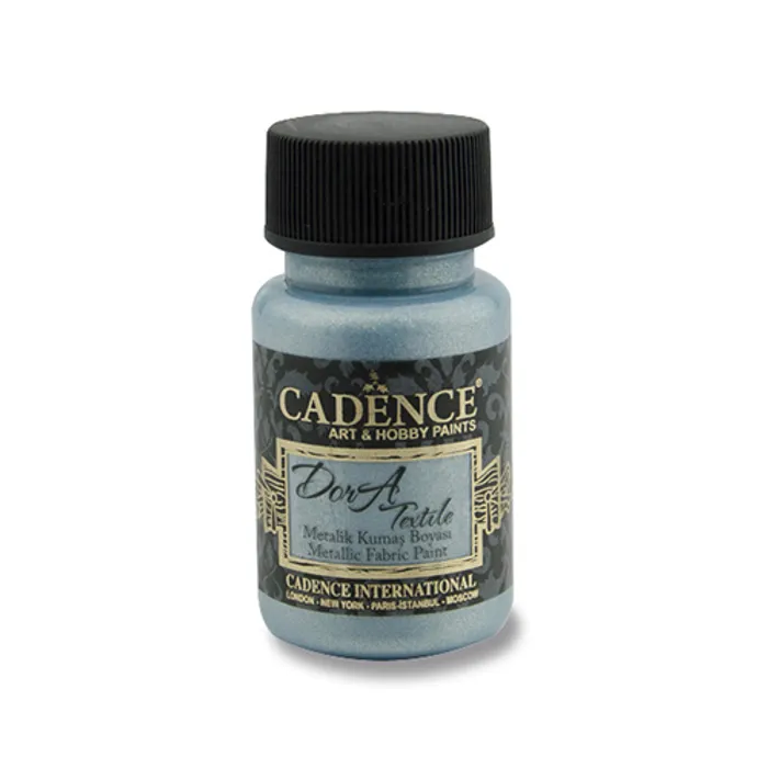 Hauptbild des Produkts Textilní barva Cadence Dora Textile, met. sv. modrá, 50 ml