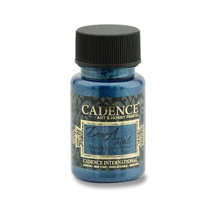 Hauptbild des Produkts Textilní barva Cadence Dora Textile, met. tm. modrá, 50 ml