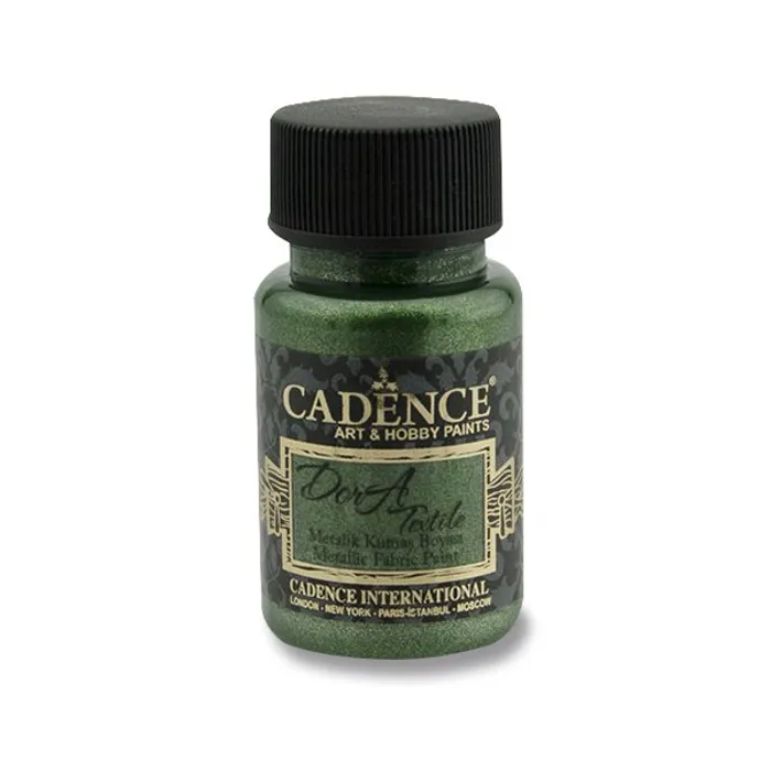 Hauptbild des Produkts Textilní barva Cadence Dora Textile, met. zelená, 50 ml