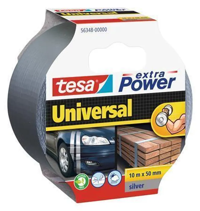 Hauptbild des Produkts Textilní páska "extra Power 56348", stříbrná, 50 mm x 10 m, univerzální, TESA