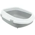 WC Primo XXL mit Rand, 56 x 25 x 71 cm, grau/weiß
