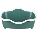 Weiteres Produktbild Katzentoilette DAVIO, mit Rand, 56 x 26 x 39 cm, grün/weiß