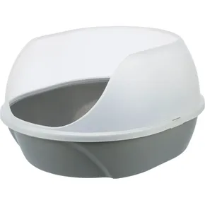SIMAO Katzentoilette, hoher Rand, 48 x 30 x 58 cm, grau