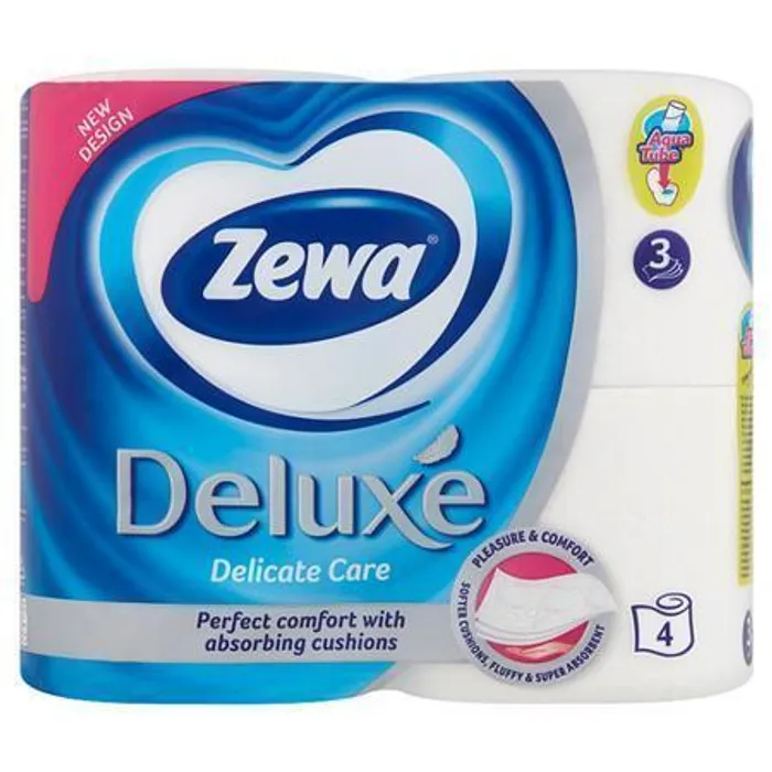 Hauptbild des Produkts Toaletní papír, 3vrstvý, 4 role, ZEWA "Deluxe", bílý