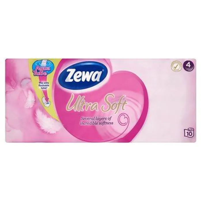 Hauptbild des Produkts Toaletní papír, 4vrstvý, 10 role,  ZEWA "Ultra Soft", bílý
