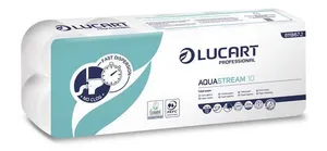 Toilettenpapier „Aquastream 10“, weiß, 2-lagig, 22 m, LUCART [10 Stück]