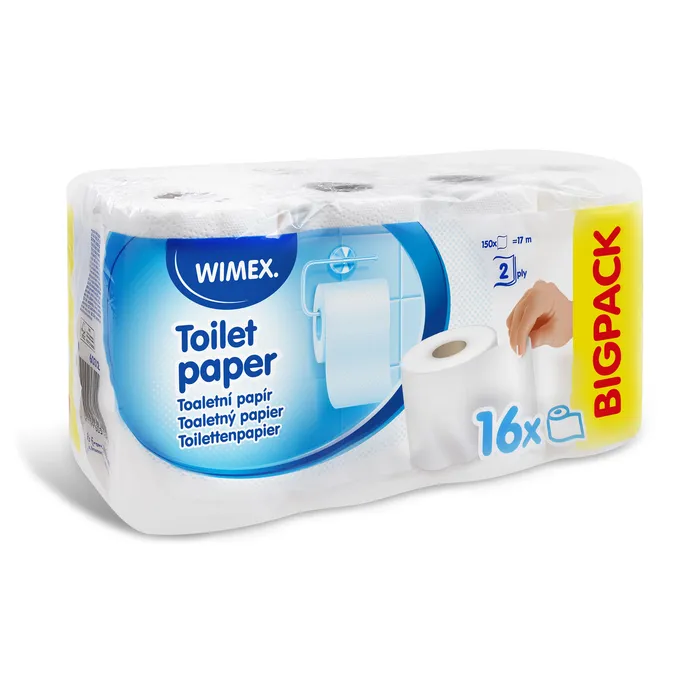 Hauptbild des Produkts Toaletní papír (FSC Mix) 2vrstvý bílý průměr 10,5cm 17m 150 útržků [16 ks]