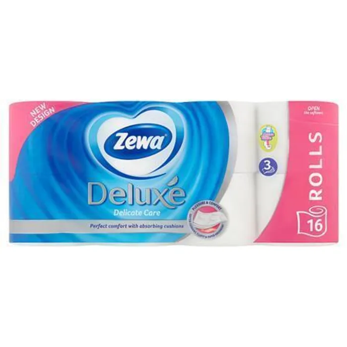 Hauptbild des Produkts Toaletní papír ZEWA Deluxe 3vrstvý bílý [16 rolí]