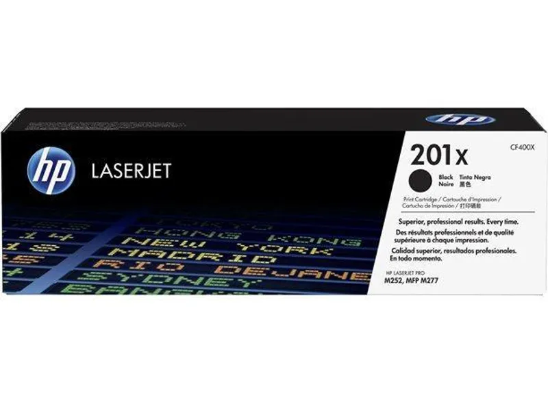 Hauptbild des Produkts Toner HP 201X, do tiskárny Color LaserJet Pro M252, M277, černá, 2,8k , HP