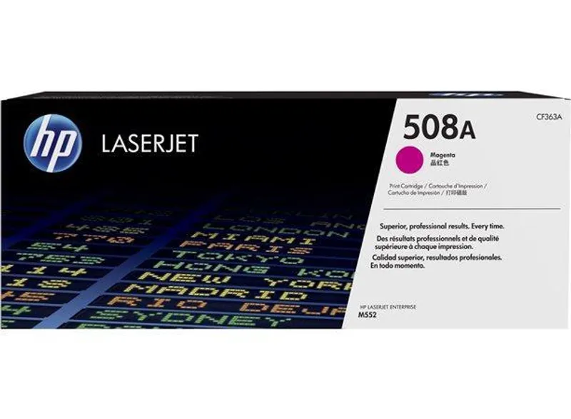 Hauptbild des Produkts Toner HP 508A, do tiskárny Color LaserJet Enterprise M552, M553, purpurová, 5k, HP