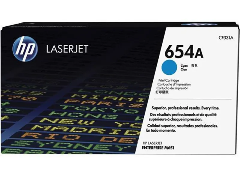 Hauptbild des Produkts Toner HP 654A, do tiskárny Color LaserJet Enterprise M651, azurová, 15k , HP