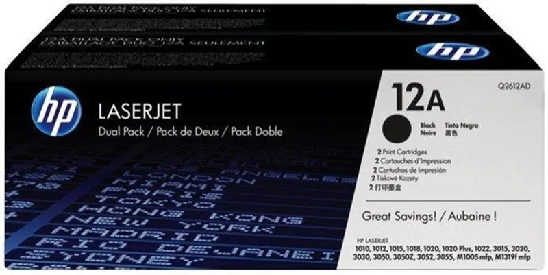 Hauptbild des Produkts Toner pro "LaserJet 1010, 1015, 1018" tiskárny, HP "Q2612A" Černá, 2*2 tis.stran