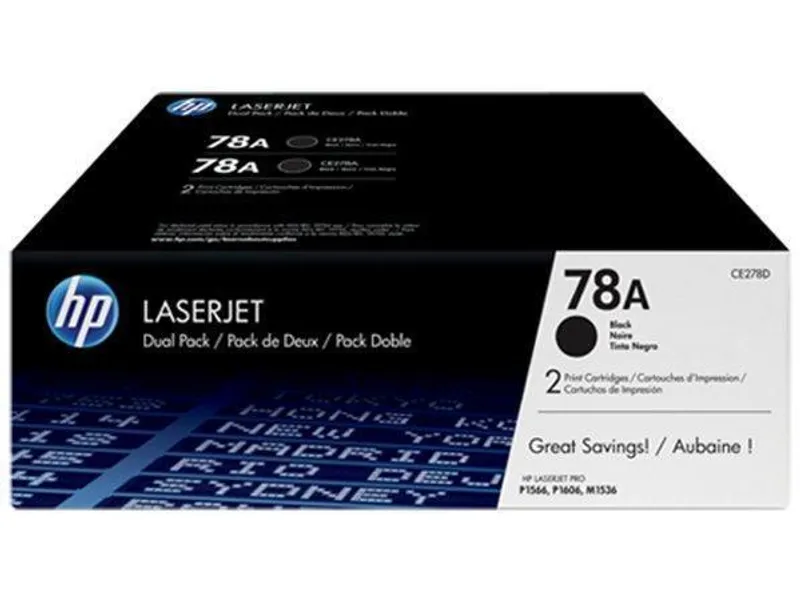 Hauptbild des Produkts Toner pro "LaserJet P1566, P1606" tiskárny, HP "CE278AD" Černá, 2*2,1 tis.stran