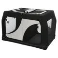 Transportnylon. Box Vario DOUBLE 91x60x61/57 cm schwarz-grau