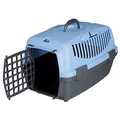 Transportbox CAPRI I, XS: 32x31x48cm (max. 6kg) - dunkelgrau/hellblau