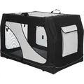 Transportbox aus Nylon Vario M-L 91x58x61 cm schwarz-grau