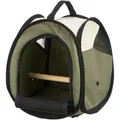 Weiteres Produktbild Transporttasche mit Sitzstange für Vögel dunkel 27x32x27 cm oliv