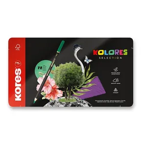 Kores Kolores Selection Dreieckige Buntstifte, Blechdose, 72 Farben