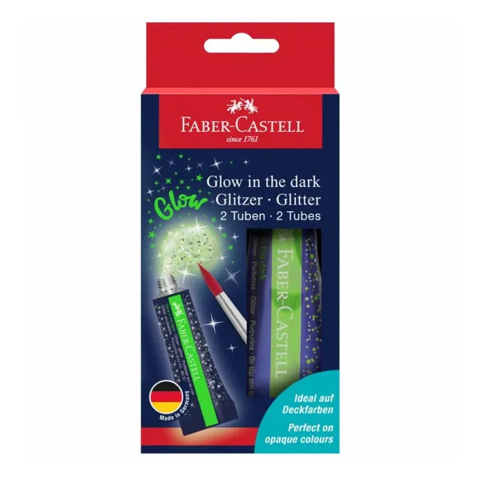 Hauptbild des Produkts Třpytky Faber-Castell Glow in the dark 12 ml, 2 ks