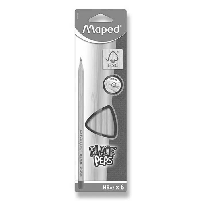Hauptbild des Produkts Tužka Maped Black´Peps tvrdost HB, 6 ks