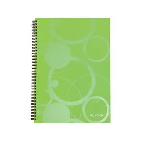 Doppeldrahtblock A4 Laminat NEO COLORI grün