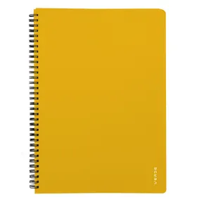 Doppeldrahtblock A4 PP VERDE Senf