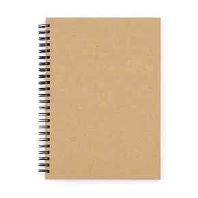 Doppeldrahtblock A5 Laminat KRAFT natur