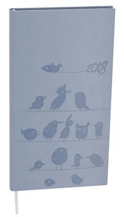 Hauptbild des Produkts Týdenní diář "Igor", vivella s ražbou, kapesní, holubí šeď, Ptáci (CZ/SK), BALOUŠEK