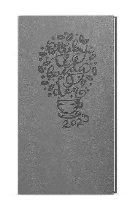 Hauptbild des Produkts Týdenní diář - Jakub - Vivella s ražbou - kapesní - moka - Káva