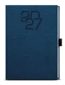 Wöchentlicher Terminkalender - Oskar - Stoff - A5 - blau