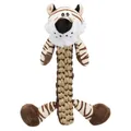 Tiger mit geflochtenem Körper, robustes Spielzeug mit Sound, 32 cm