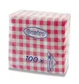 Weiteres Produktbild Serviette 1-lagig Karo rot 33 x 33 cm [100 St.]