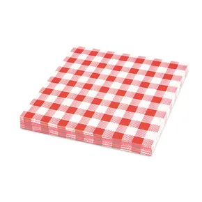 Serviette 1-lagig Karo rot 33 x 33 cm [100 St.]
