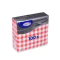 Weiteres Produktbild Serviette 1-lagig Karo rot 33 x 33 cm [100 St.]