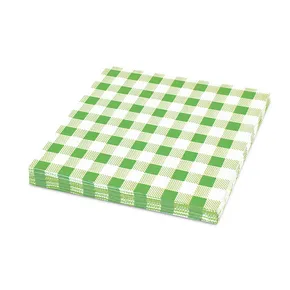 Serviette 1-lagig Karo grün 33 x 33 cm [100 St.]